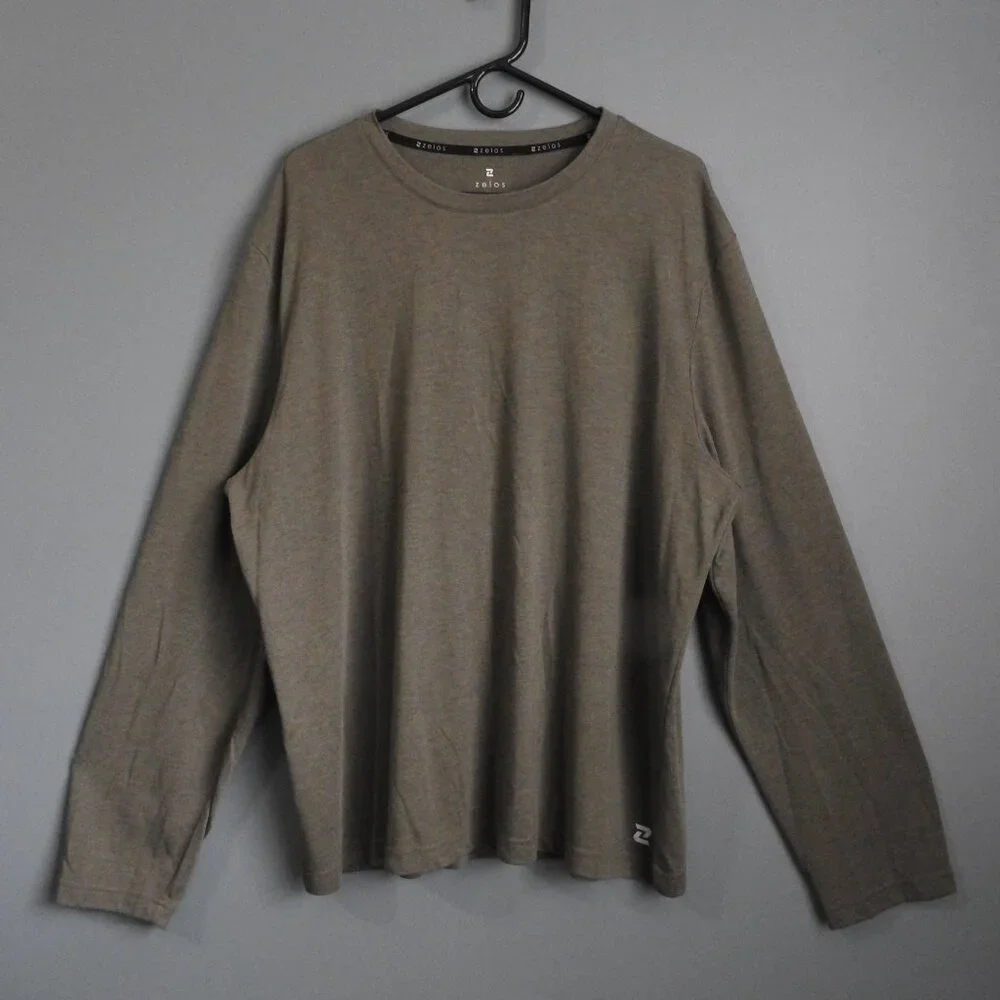 2/$15 Zelos Men's 2XL Crew Neck Long Sleeve Fitness Shirt - Picture 2 of 7